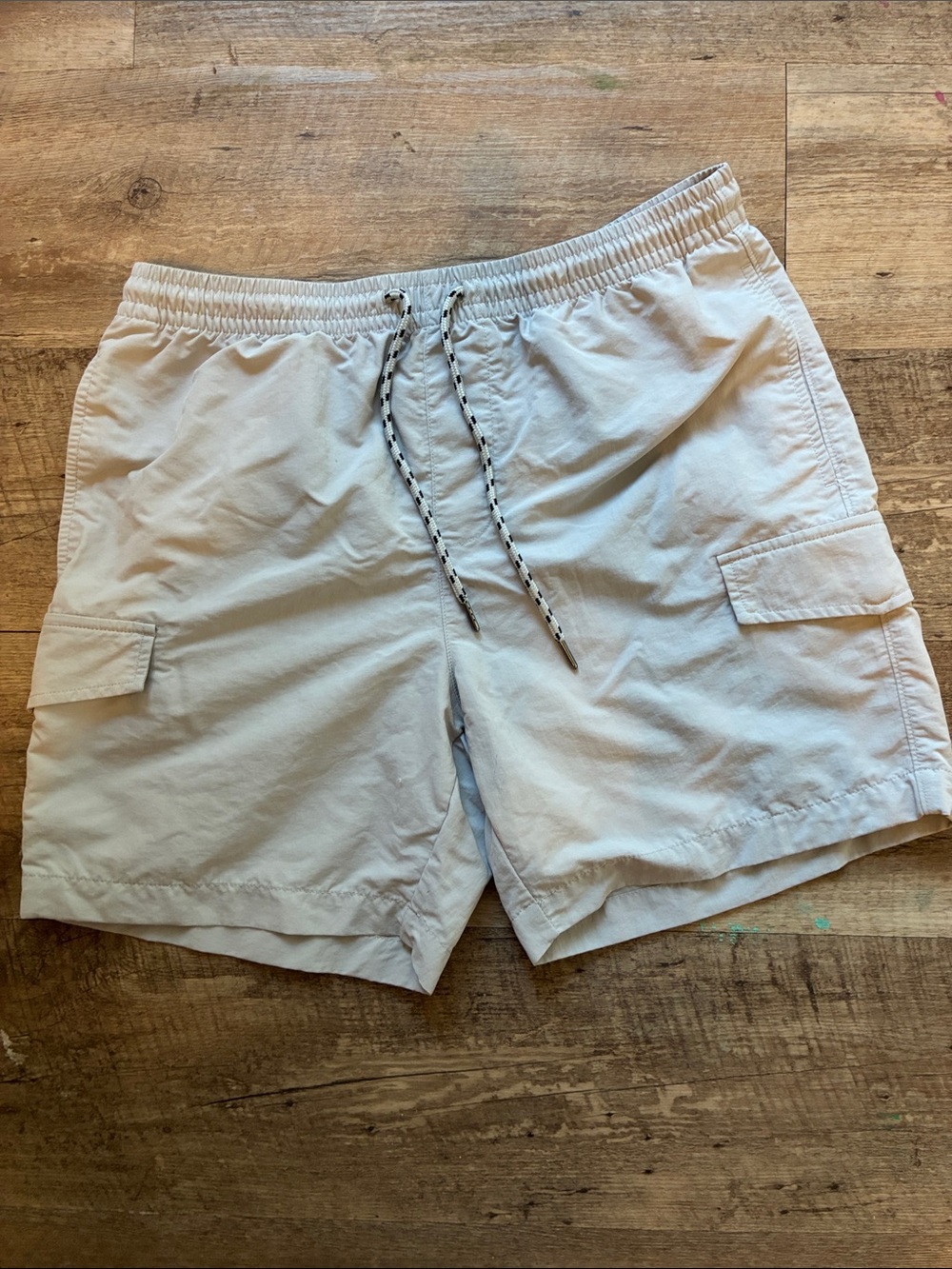 Original Use Light Beige Cargo Shorts with Drawstring